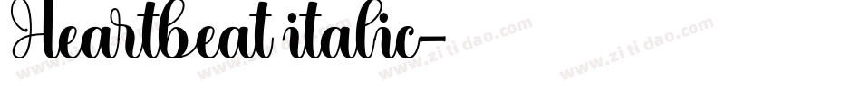 Heartbeat italic字体转换